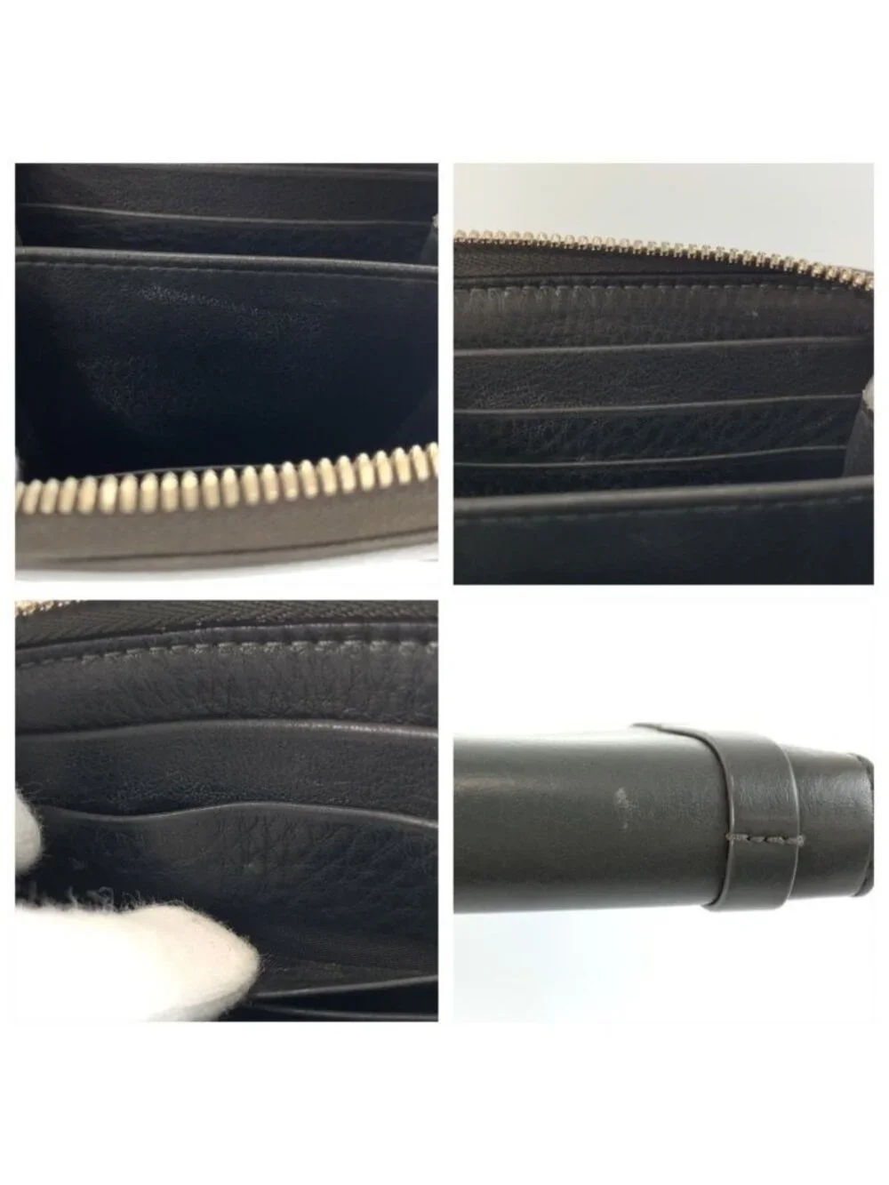 Balenciaga Everyday Gray Silver Leather Coin Purse